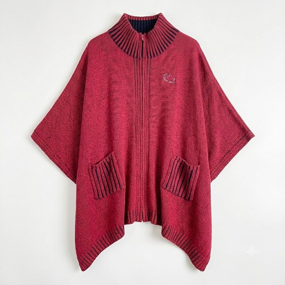 South Carolina Gamecocks Chunky Sweater Poncho Red Emerson Street Womens S/M